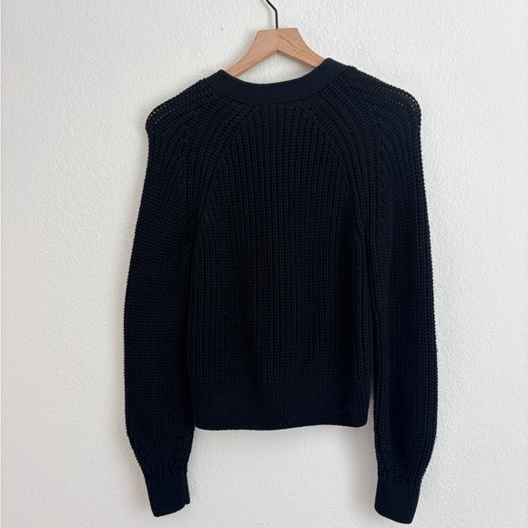Everlane Chunky Knit Black Cardigan Sweater - Picture 7 of 10